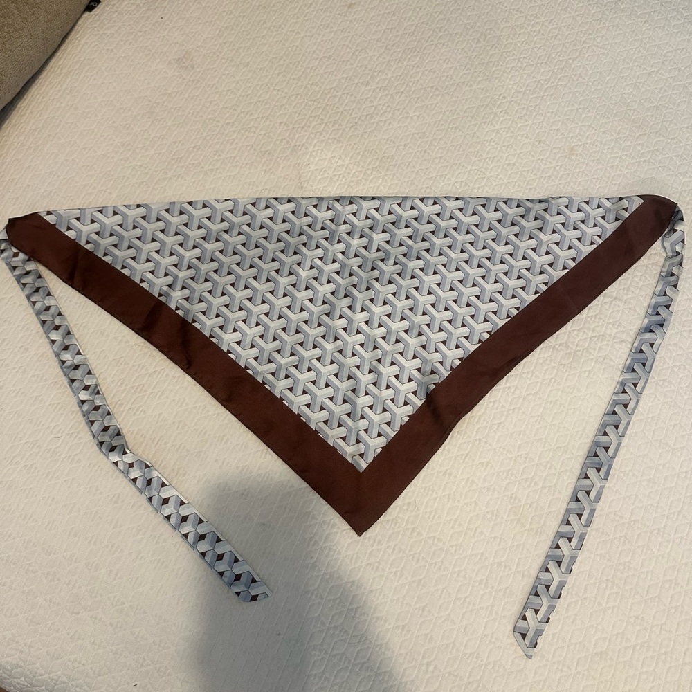 Brown and Gray Patterned Bandana